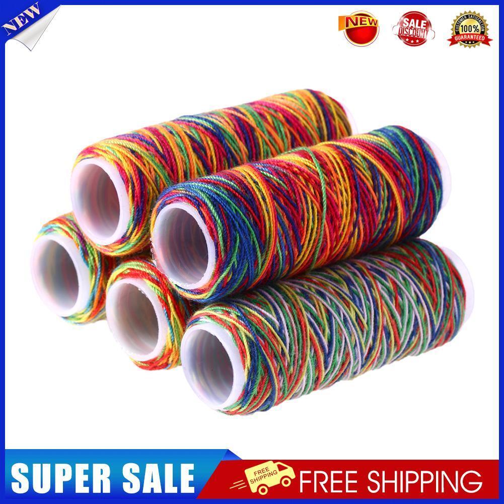 5pcs Hand Stitched Denim Thread Line DIY Sewing Thread for Bags Jeans