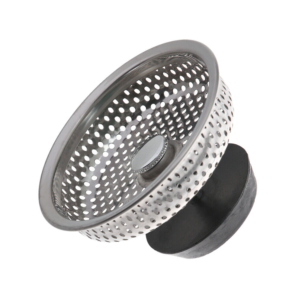 Steel Waste Drainer Sink Strainer Colander Food Hair Stopper Plug Filter Basket
