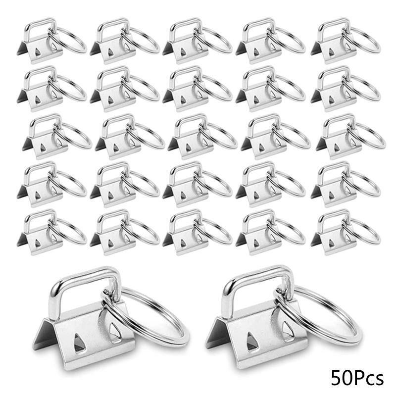 50PCS Lanyard Key Fob Hardware 1 Inch for Keychain and Wristlet Clamp DIY Craft