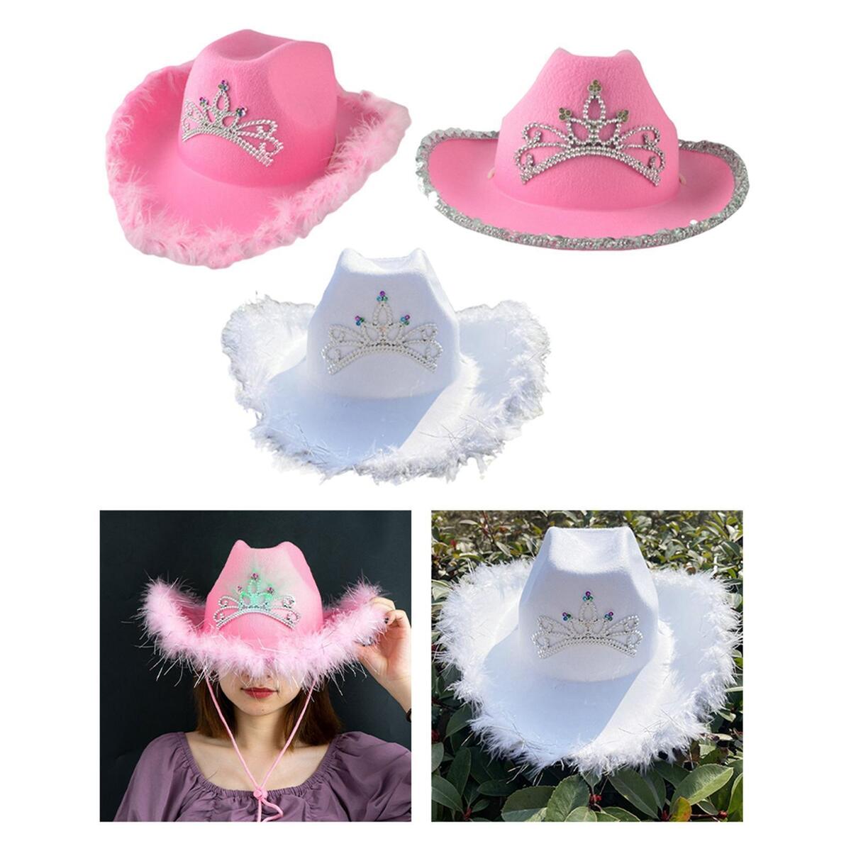 Outdoor Western Cowboy Cowgirl Hat Costume Crystal Beaded Sun Hats Fedoras