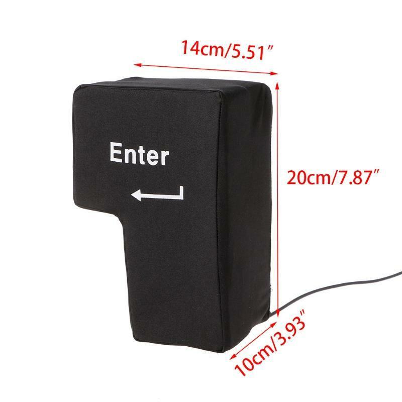 Big Enter Supersized Key USB Pillow Office Desktop Travel Nap For Anti Stress