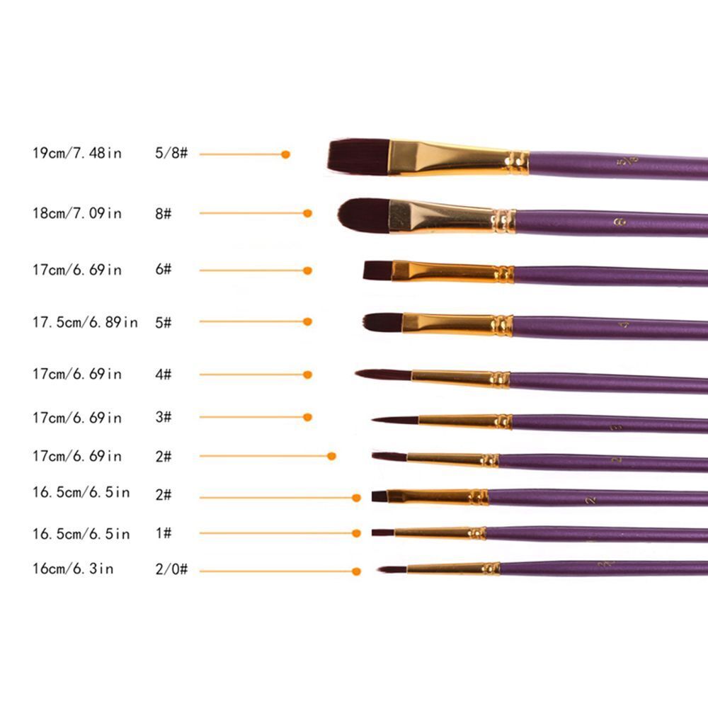 Art Supplies Artist Paintbrush Watercolor Pen Oil Painting Brush Nylon Hair