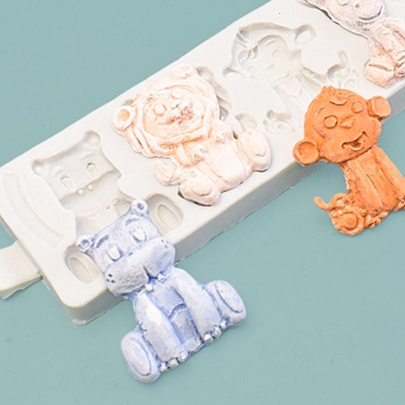 Soap Molds Silicone Craft Mold Handmade Exquisite Animal Lion Monkey Elephant