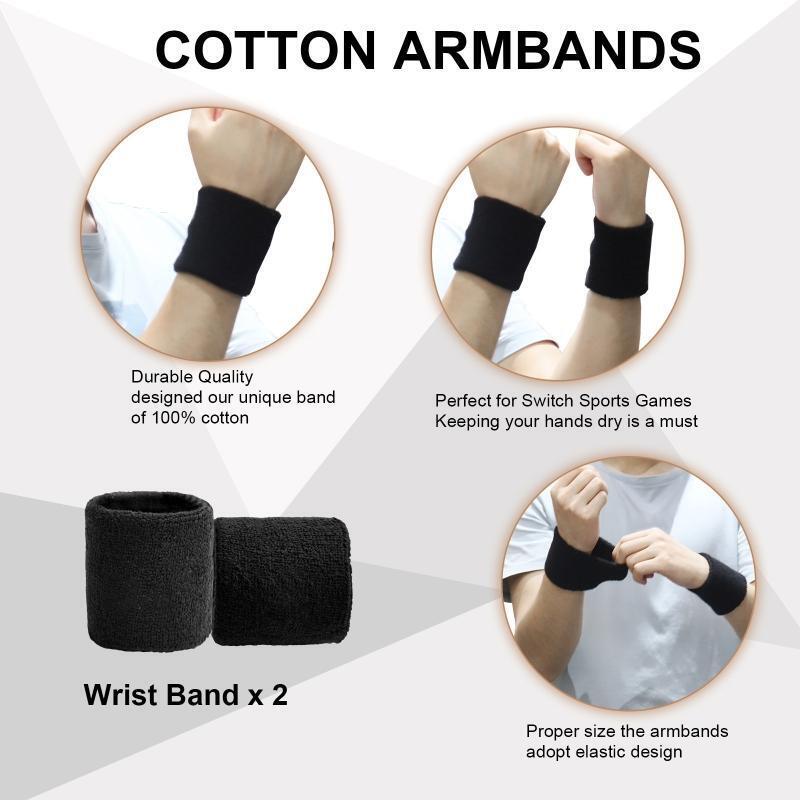 Switch Sports Game Accessories Set with Leg Strap Wrist Band Grip Rocket Sword