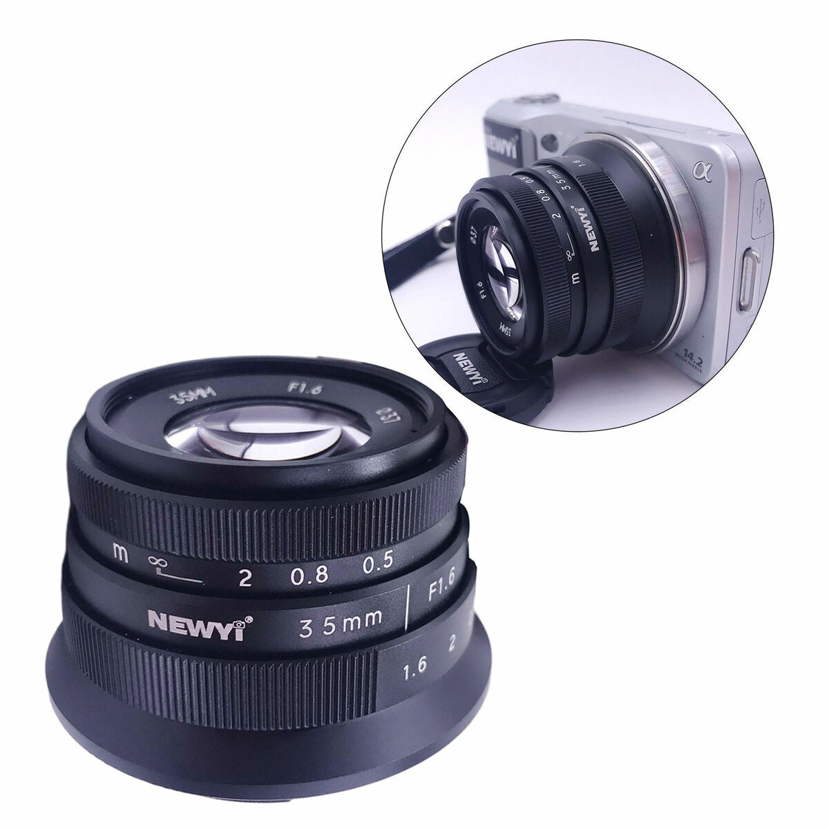 Mini 35mm F1.6  Lens for  A6300 A5100  NEX-5N NEX-5T A7 A7II