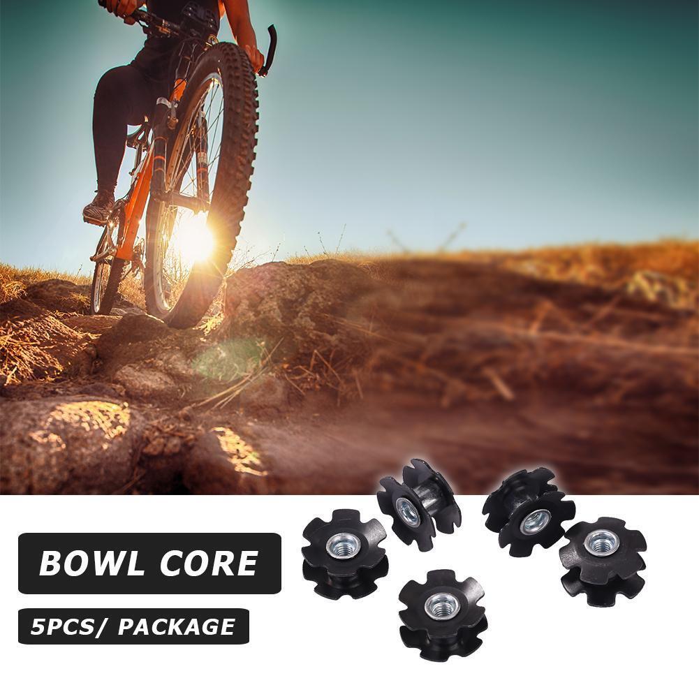 5pcs Bicyle Carbon Fiber Sunflower Core Front Fork Screw Bowl Sets for MTB