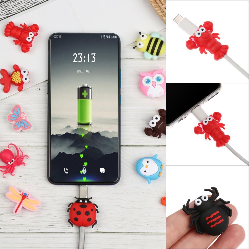Earphone Wire Cord Protector Data Line Cover Silicone Case Cable Protectors