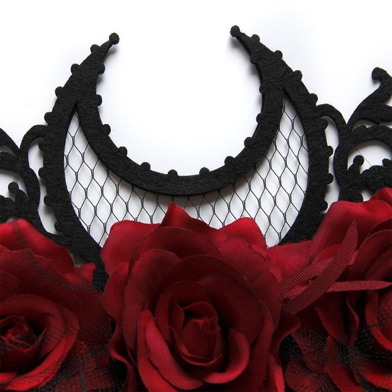 Black Veil Crown Day of the Death Headband Halloween Crown Gothic Headwear