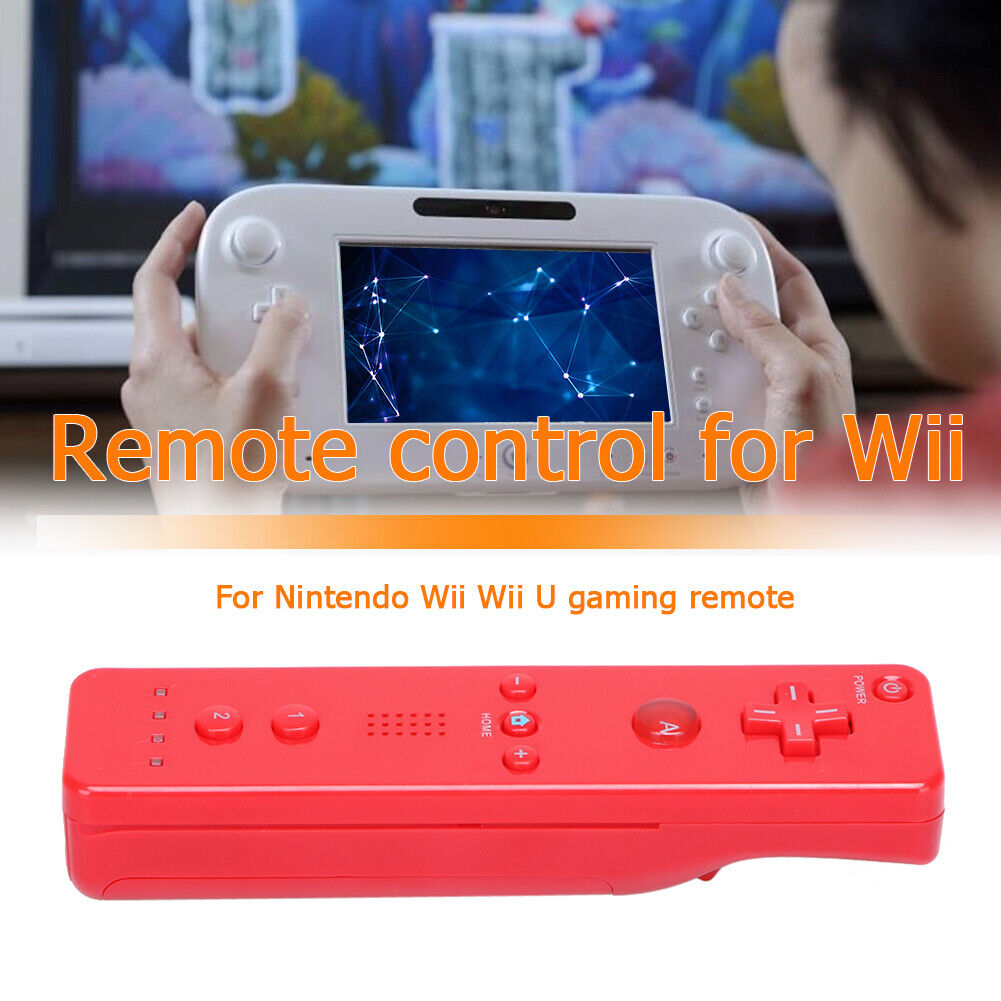 Wireless Remote Control Gamepad Controller for Nintend Wii for Wii U (Red)