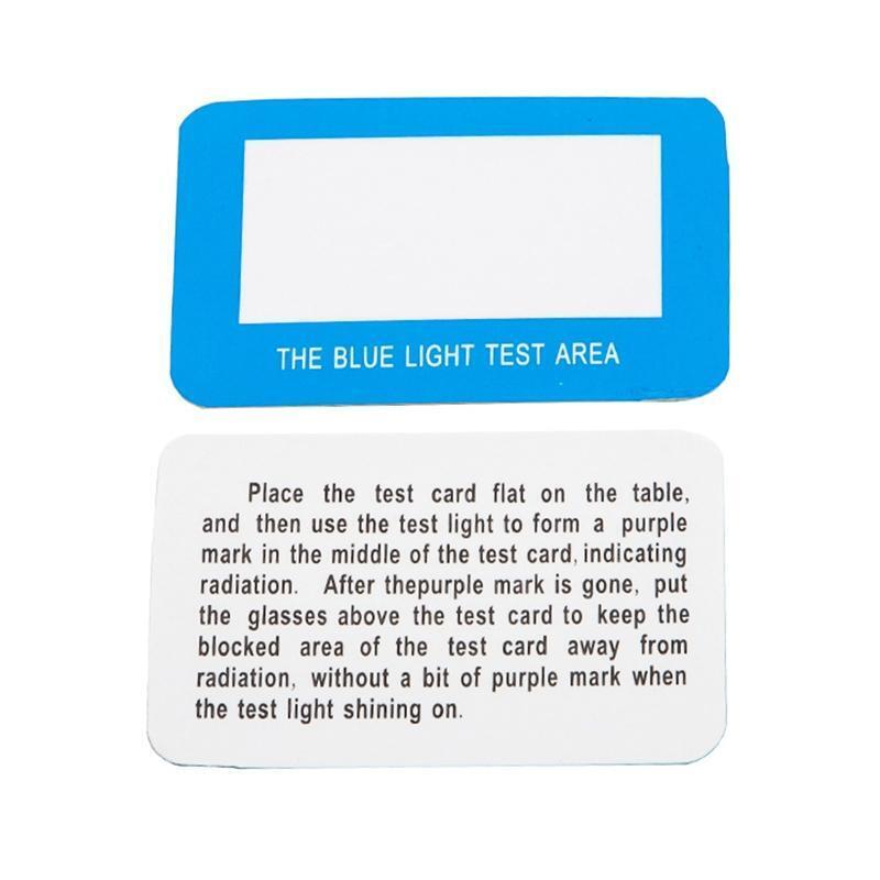 100 Pieces/Set Paper Anti-Blue Light Glasses Lens Test Card Polarized Sunglasses