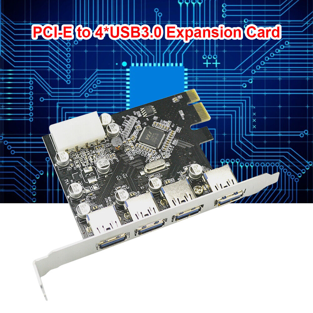 4 Ports PCI-E to USB 3.0 HUB PCI-E Express Expansion Card Adapter Connector