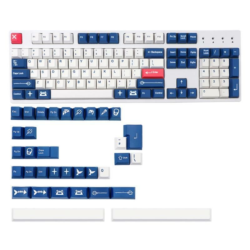 138 Pieces PBT Keycap Cherry Profile Standard Sublimation Process Iso Key Cover