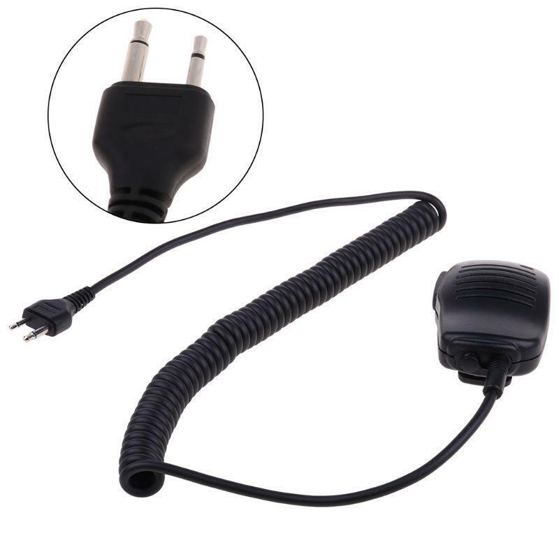 Handheld Speaker Mic Microphone PTT For ICOM Two-Way Radio Walkie Talkie 2-Pin