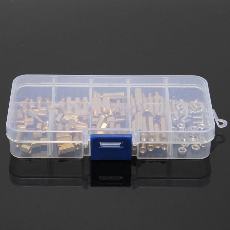 120Pcs M3 Male Female Hex Brass Spacer Standoffs PCB Board Screws Nut Assortment
