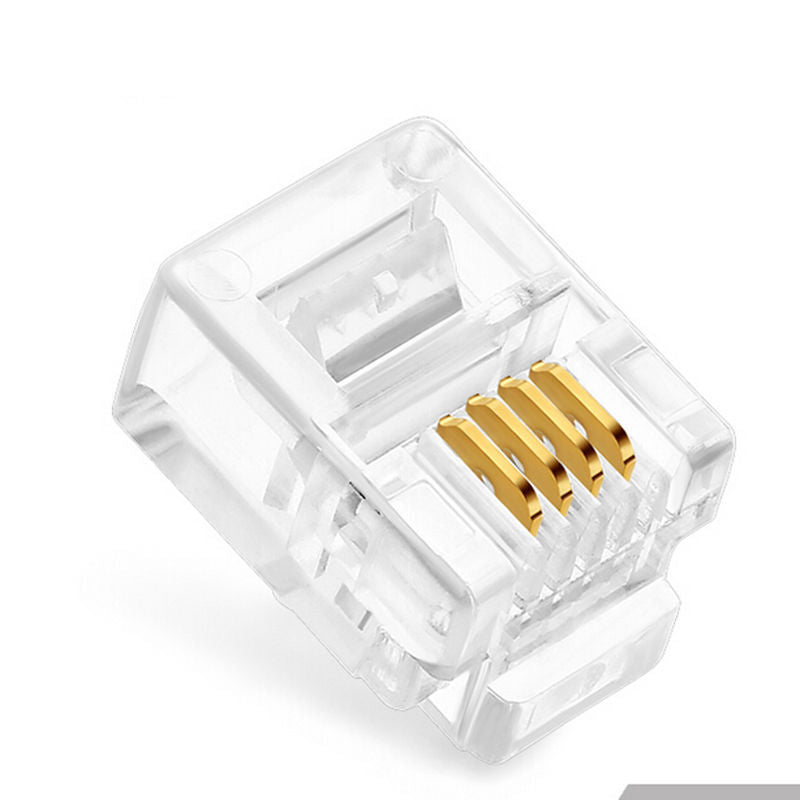100 pcs RJ11 Modular Plugs 6P4C For Solid Connectors NEW G9K PL