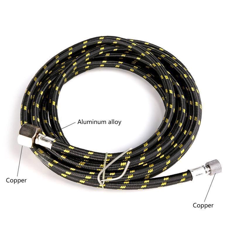 Airbrush Air Hose with 1/8 Size On Both End and Adapter 1/8 Male - 1/4 Female