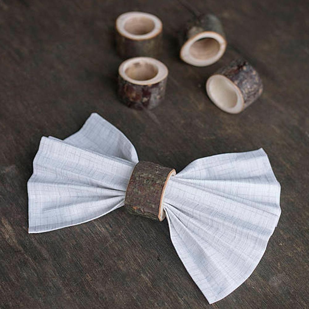 Rustic Wooden Napkin Ring Wedding Party Napkin Holder Table Decoration Gift
