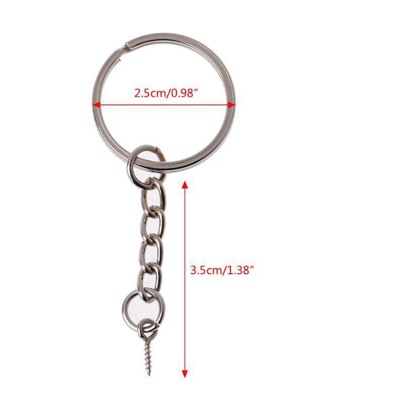 20x Screw Eye Pins Keychain for Crafts Connector Jewelry Making Supply