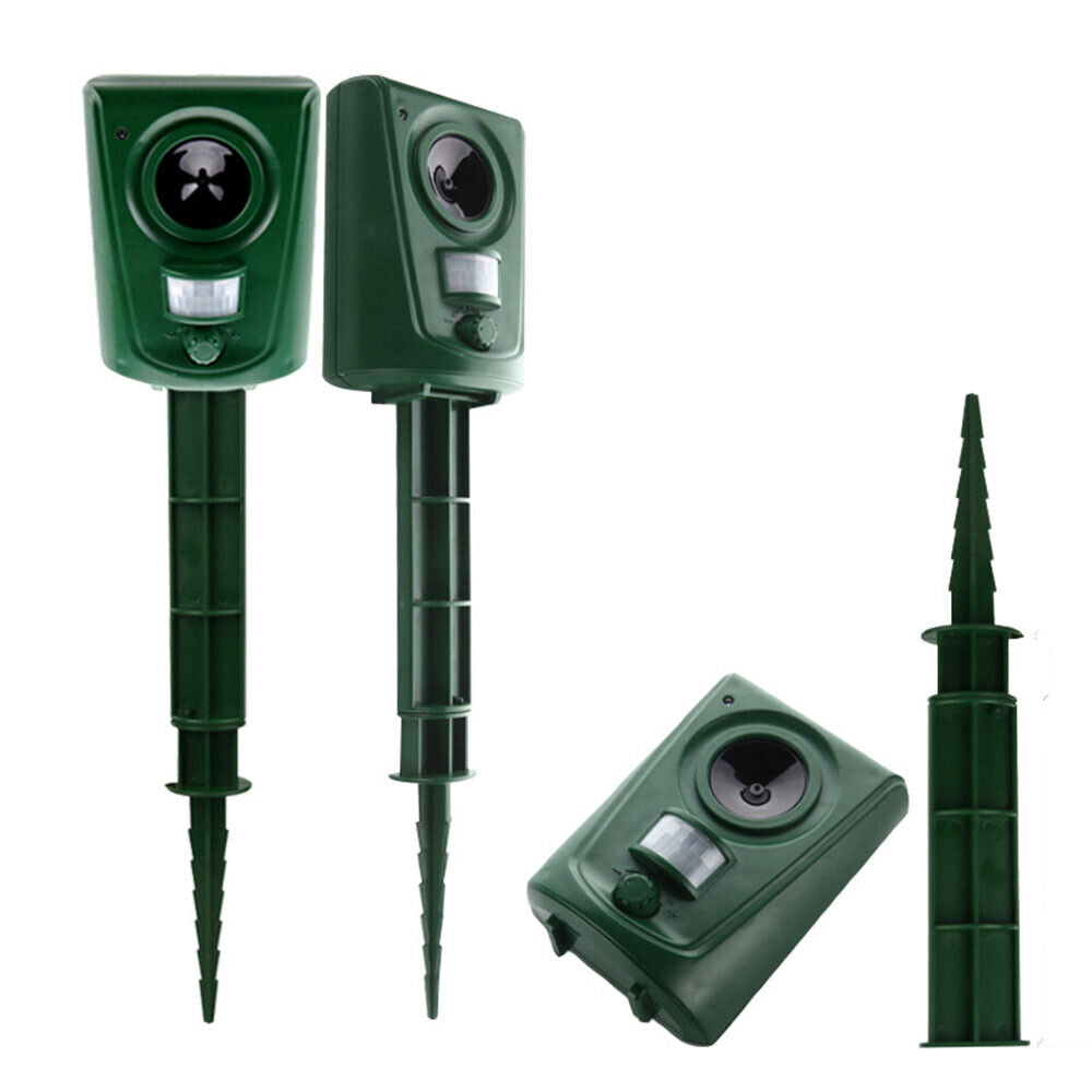 Dog Deterrent Ultrasonic Animal Repeller Bird Fox Scarer Outdoor Pest Repellent
