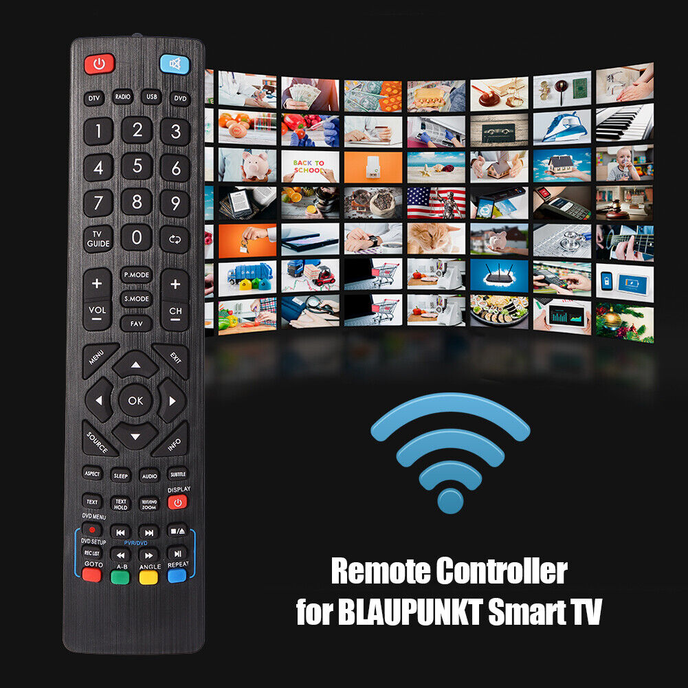 Plastic Smart TV Remote Control for BLAUPUNKT 23/157I-GB-3B-HBCDUP 32 Black
