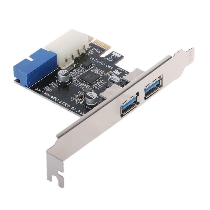 2 Port 19Pin Header PCI Express USB 3.0 Card Adapter 5Gbps Transfer Rate