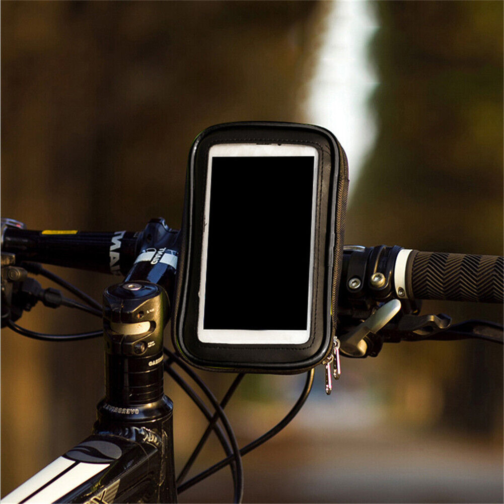 Bicycle Head Tube Cycling Bike Handlebar Cell Mobile Phone Holder Case (XL)