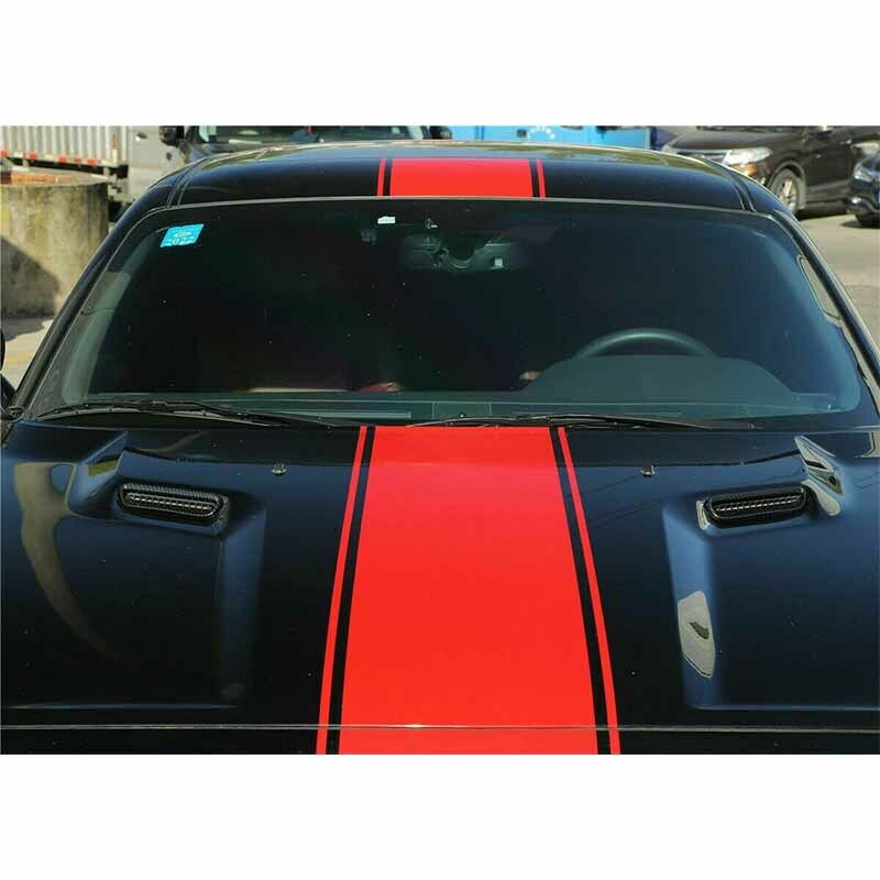 Carbon Fiber Look Hood Scoop Air Vent Cover Fit For Dodge Challenger 2009-14 New