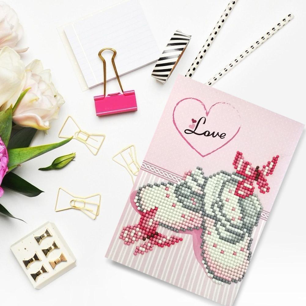 5D DIY Drills Diamond Painting Valentine Greeting Card Party Birthday Gifts