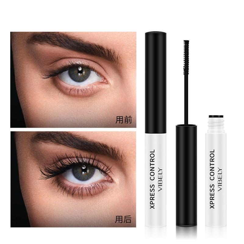 Skinny Black Mascara,Ultra Fine Waterproof Mascara,Fine Brushed Mascaras No Flak