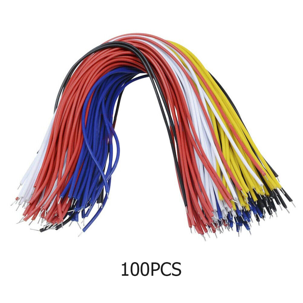 100pcs Tin Plated Breadboard PCB Solder Cable Copper Fly Jumper Wire 8 inch