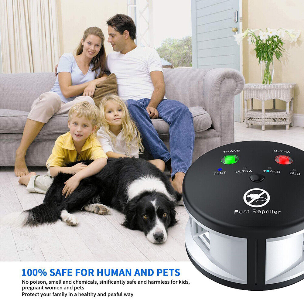 Ultrasonic Mouse Repeller 360 Degree Indoor Rodents Rat Mice Deterrent (EU)