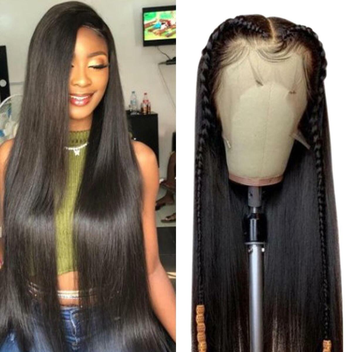 Lace Front Wigs  Lace Frontal Wigs Long Straight Heat Resistant Fiber