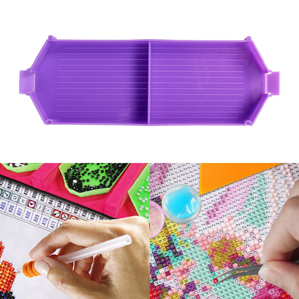 Diamond Painting Bead Sorting Tray Stackable Rhinestone Plate (1pc Purple)