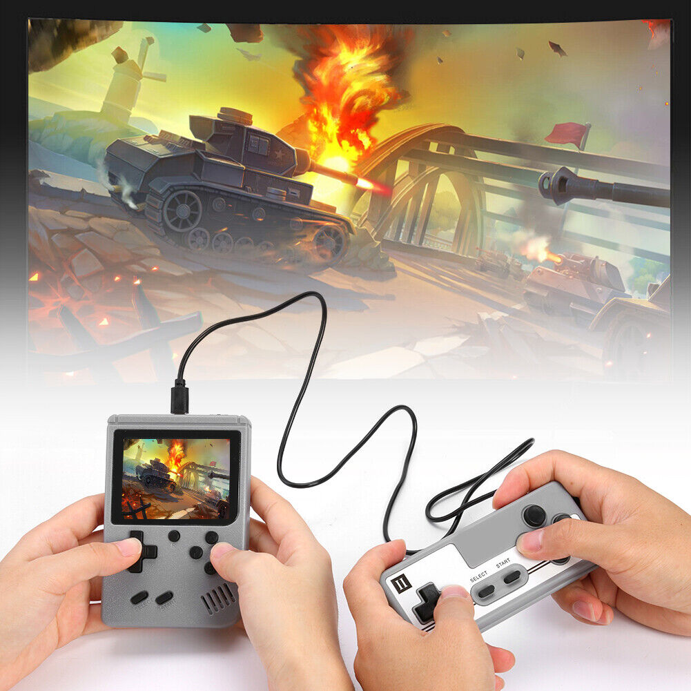 Pocket Handheld Game Console Gamepad 500 Video Games Player Gift (Grey)