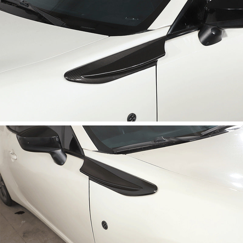 2x Glossy Black Side Fender Fin Air Outlet Vents Cover Decoration Trim Universal