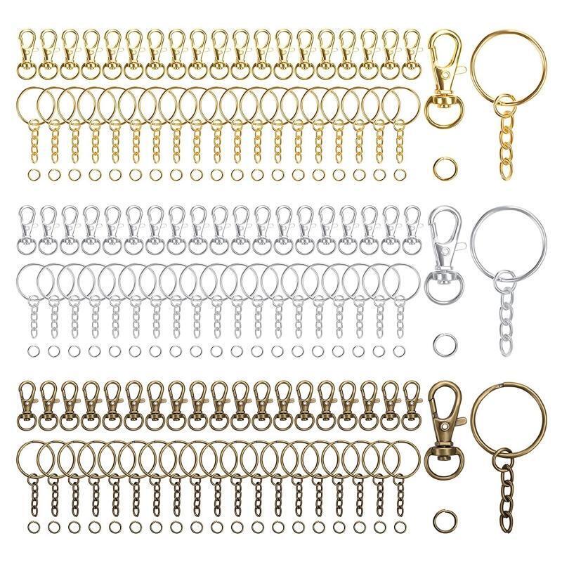 180 Pcs Jewelry Buckle with Open Jump Ring Lobster Claw Clasp Bracelet Clasps
