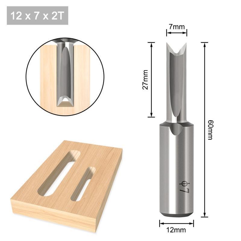 Woodworking Tenon Grooved Milling Cutter Dovetail Router Bits Vertical Milling