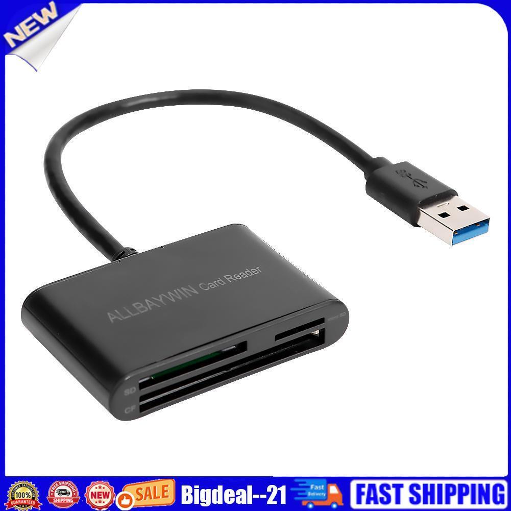 3 in 1 Universal Memory Card+TF Card+CF Card High-Speed USB3.0 Card Reader