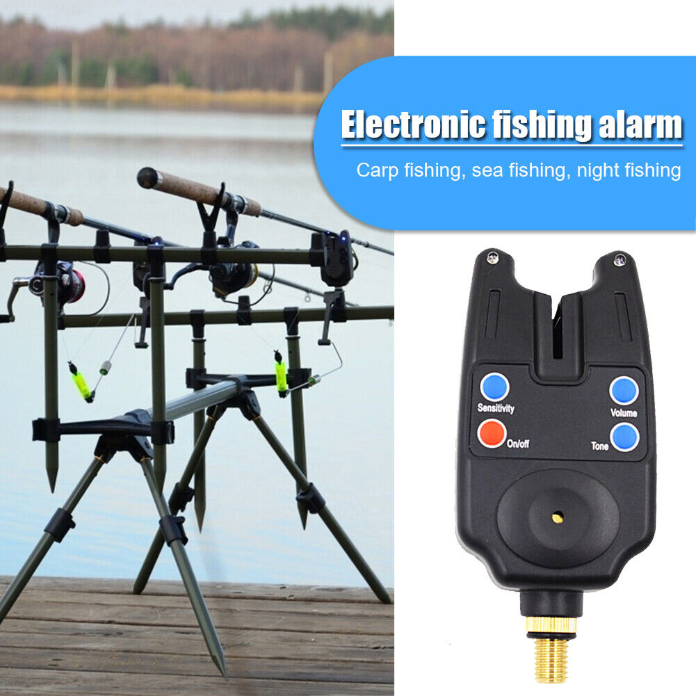 Night Fishing Bites Alarm Portable LED Light Carp Fishing Rod Warning Alert