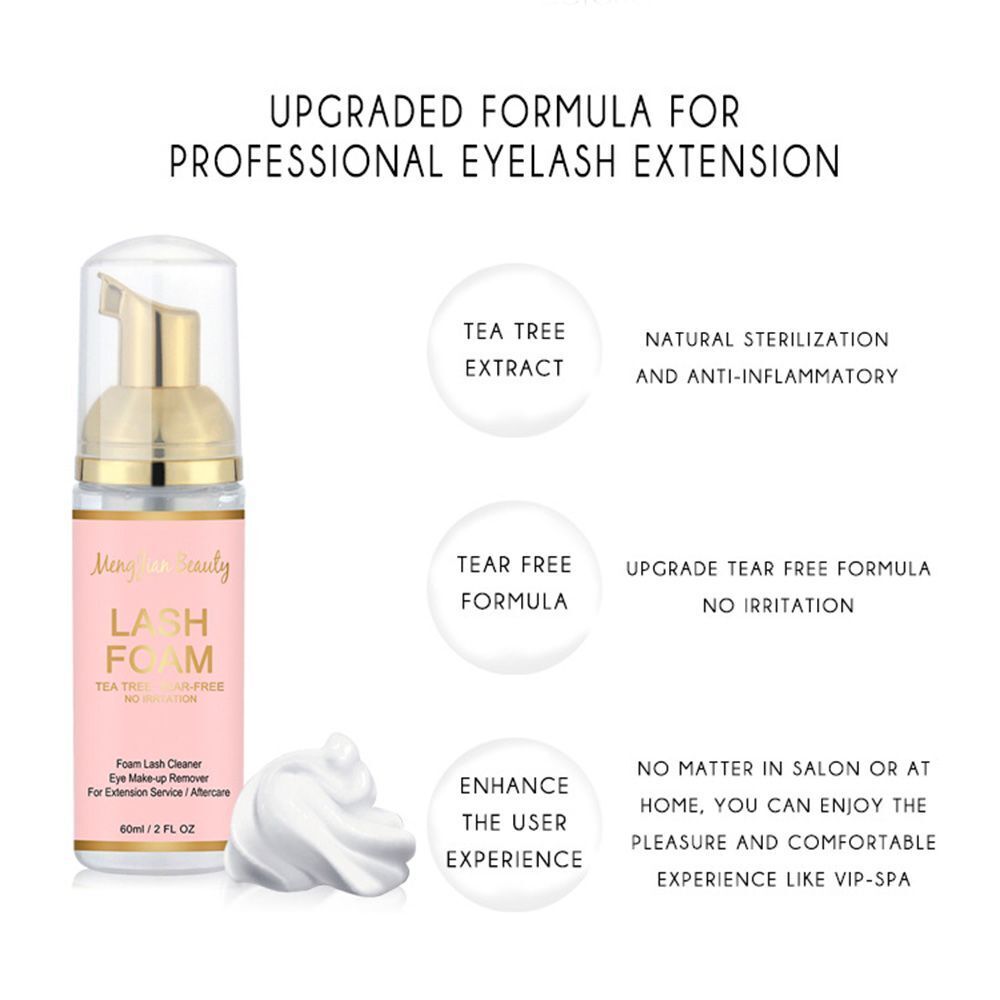 Non-Irritating Shampoo Eyelash Extension Cleanser Eyelid Foaming Lash Foam
