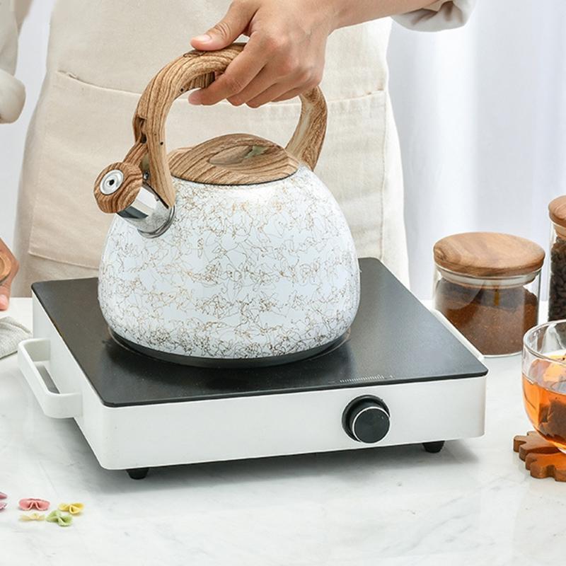 2.8L Stainless Steel Whistling Tea Kettle Food Grade Tea Pot for Gas Stoves