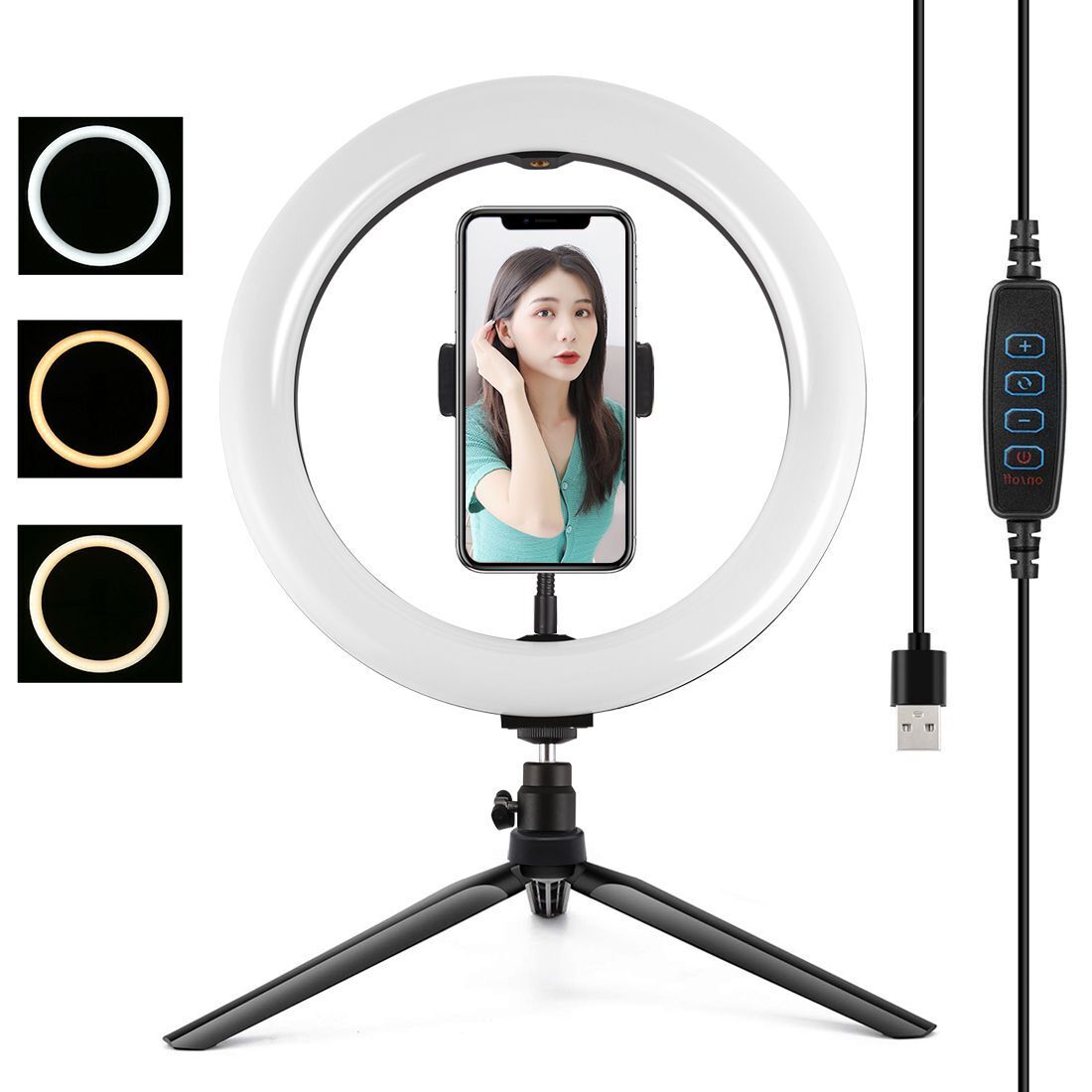 Stand 10.2 inch 26cm LED Video Light Kit Selfie Ring Light For Tik Tok Youtube