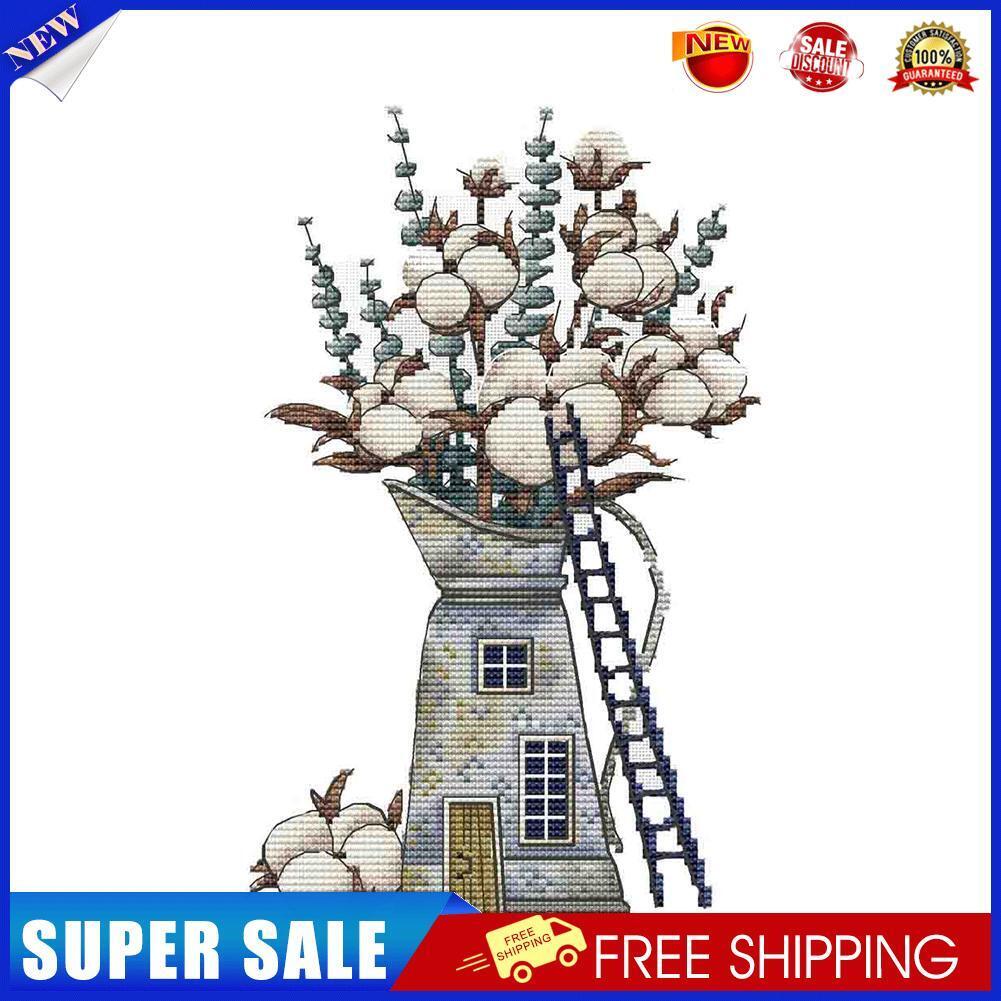 Partial Embroidery Greenhouse Counted Cross Stitch 14CT 2 Strand Cotton Kit