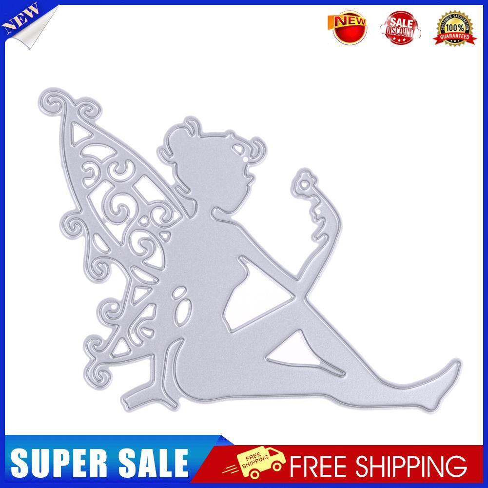 1pcs Metal Steel dainty Sitting fairy Cutting Dies Stencil For DIY Scrapboo