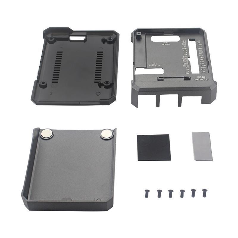 Raspberry Pi 4 Case Aluminum Metal Shell Sliding Magnetic Cover Passive Cooling