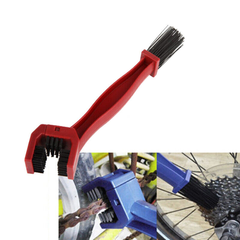 Cycling Motorcycle Chain Cleaning Tool Gear Grunge Brush Cleaner red