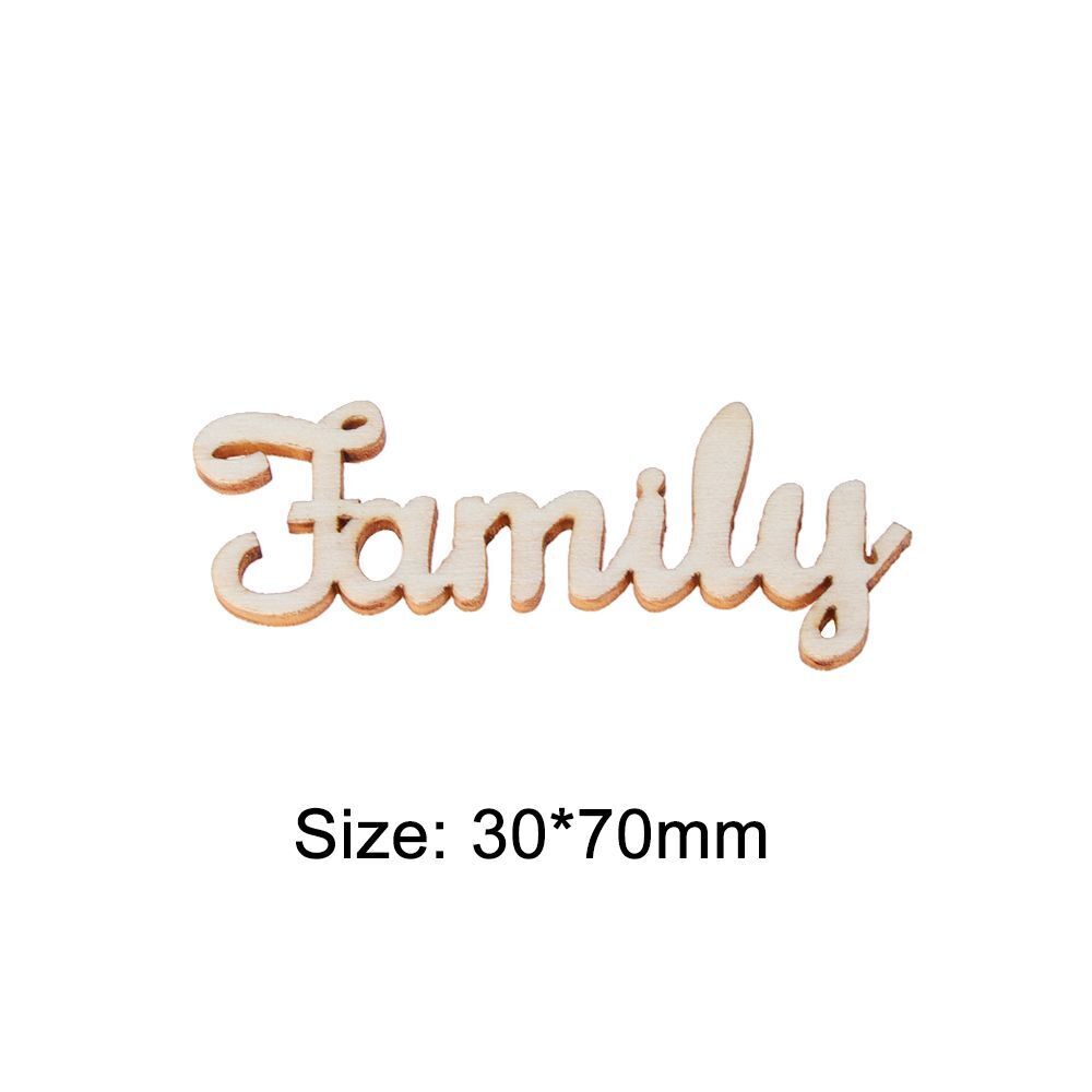 Tree Crafts Home Decor Wedding Wooden Letters Family Word DIY Decorations
