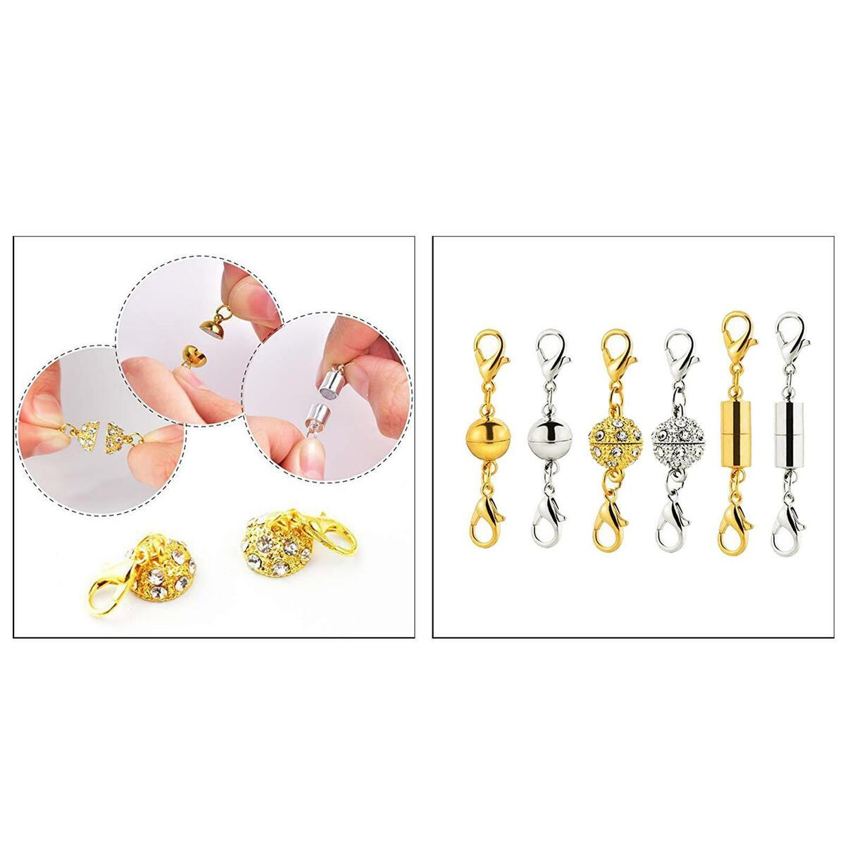 6Pcs Magnetic Clasp Ball/Cylinder  Magnetic  Clasps