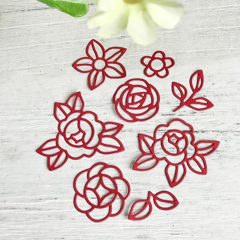Flowers Leaves Metal Cutting Dies Handmade Crafts Projects Art Creation Supplies