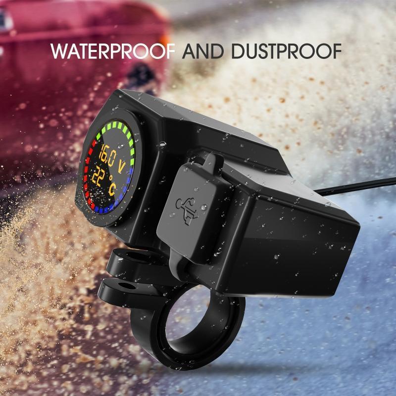 Dustproof Mobile Phone Power Adapter with Cable Temperature Voltage Display